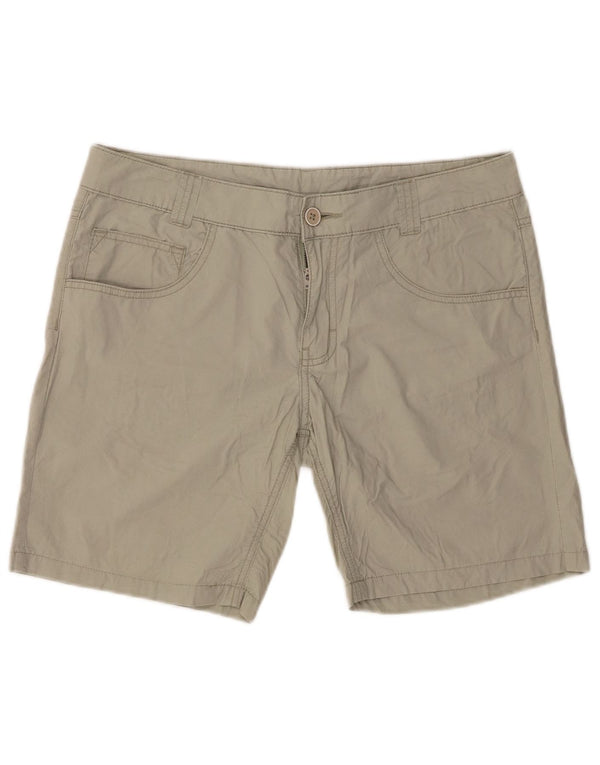 Benetton Womens Casual Shorts UK 10 Small W30 Khaki Baumwolle