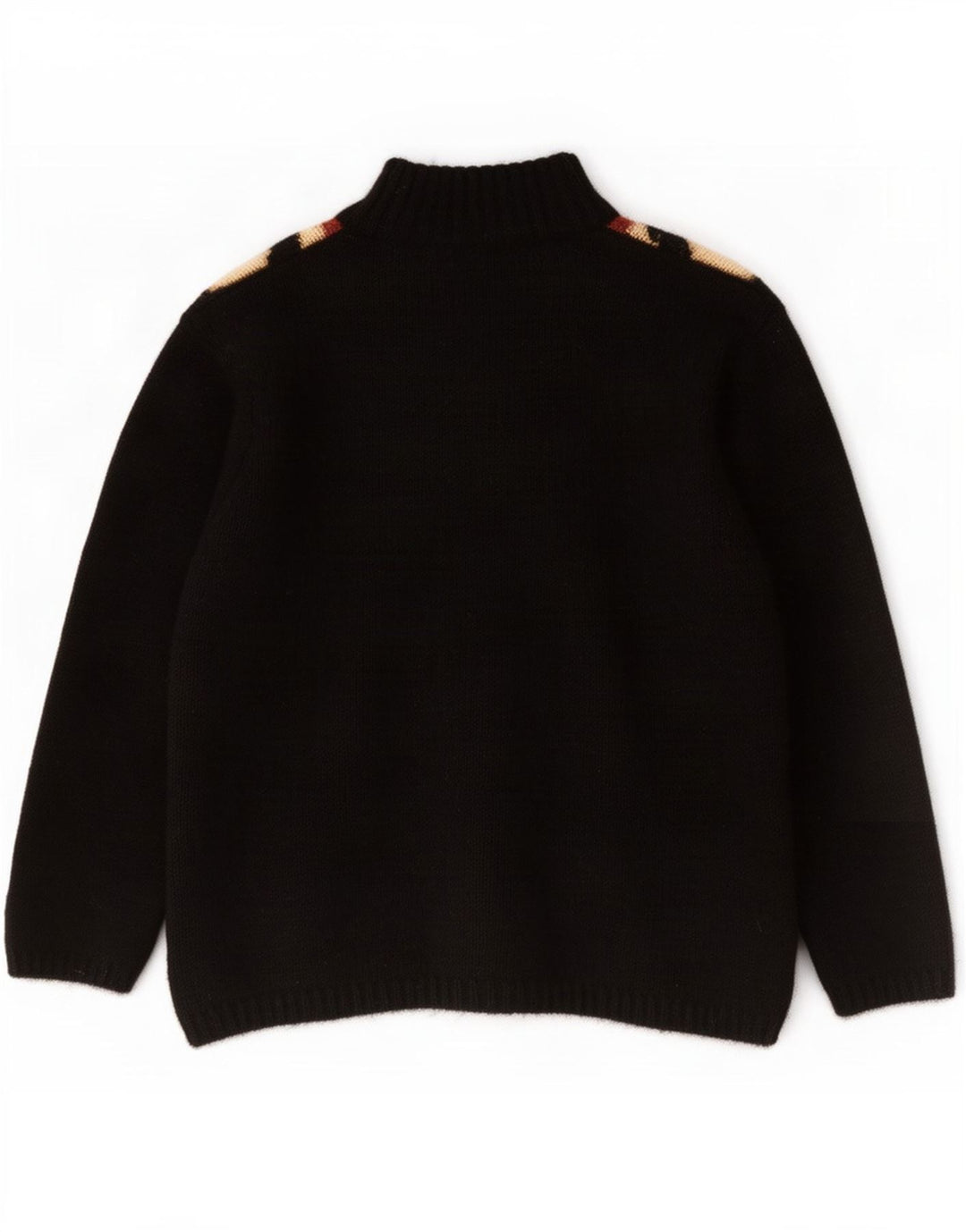 Nagpal Herren-Pullover mit Reißverschluss am Hals, Größe S, Schwarz, Argyle/Diamant