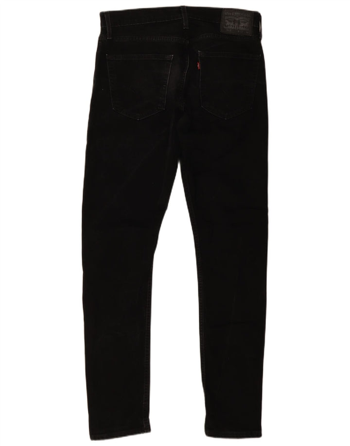 Levi's Herren 512 Slim Tapered Jeans W32 L34 Schwarze Baumwolle