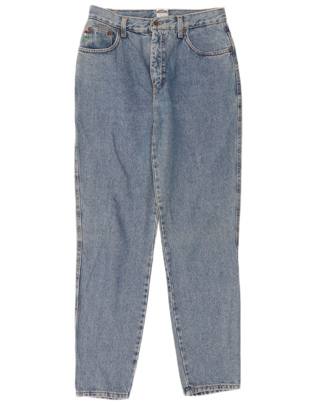 Moschino Damen Tapered Jeans W28 L30 Blau