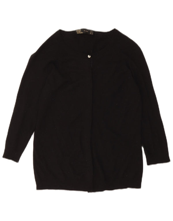 Zara Damen-Cardigan-Pullover UK 12 Medium Black Rayon
