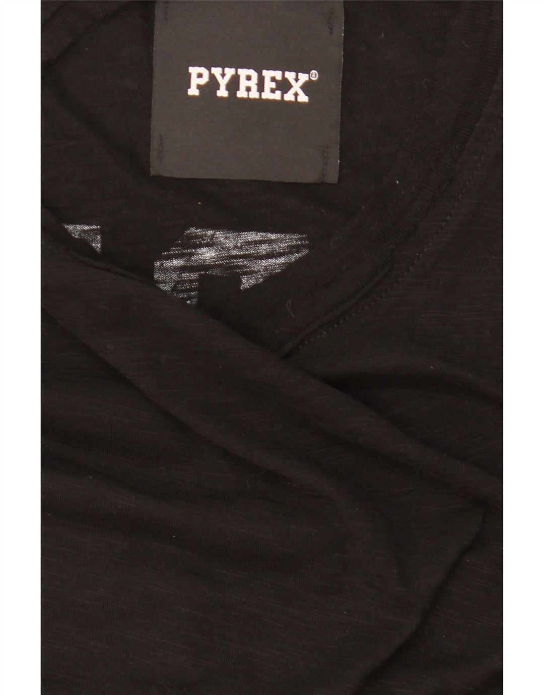 Pyrex Womens Graphic Top 3/4 Ärmel UK 16 Large Schwarz