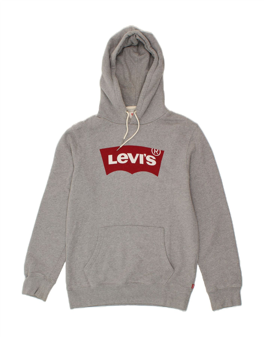 LEVI'S Mens Graphic Hoodie Jumper Medium Grey Cotton Vintage Levi's and Second-Hand Levi's from Messina Hembry 