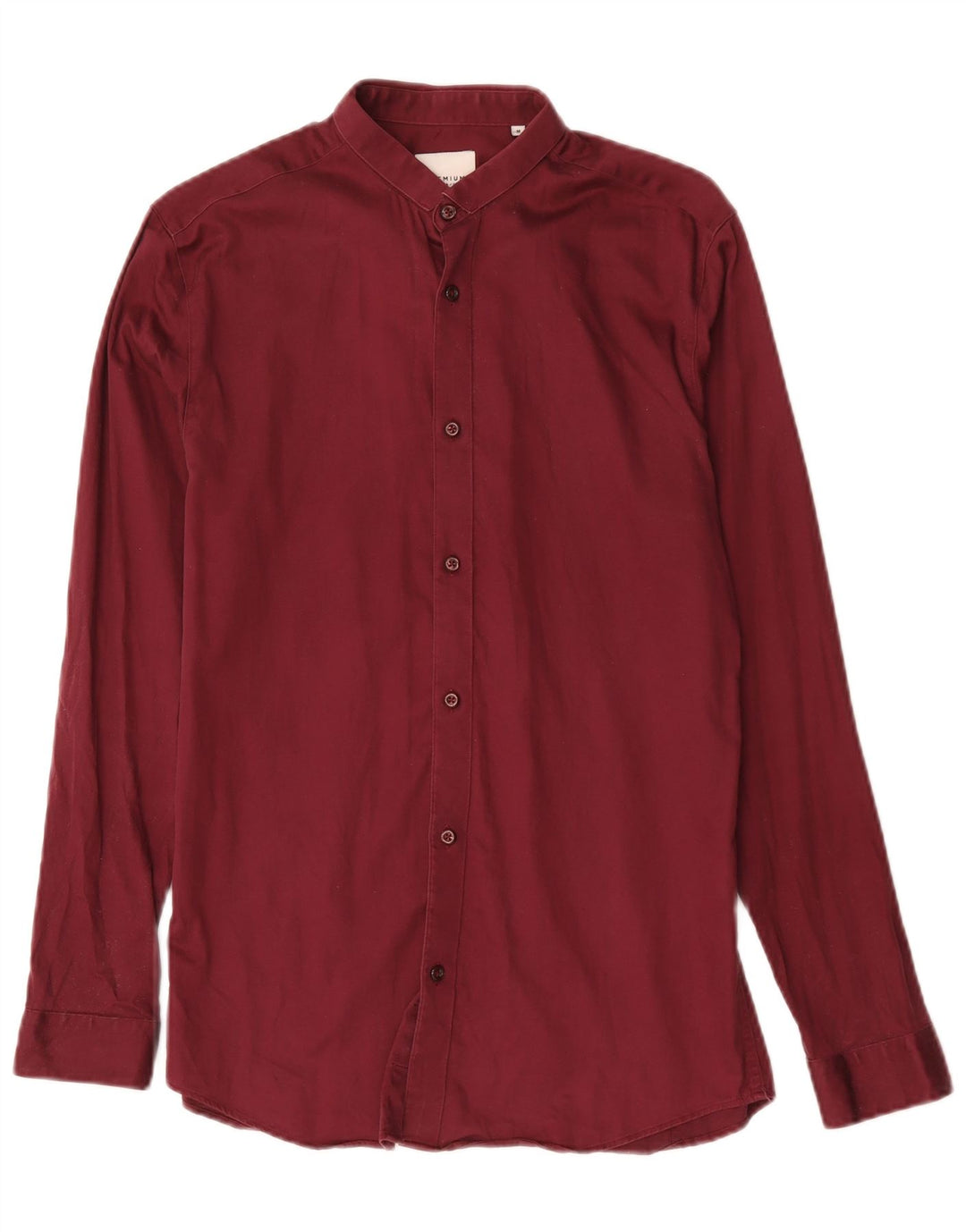 Jack & Jones Herrenhemd, Größe 40, mittlere Burgunderrote Baumwolle