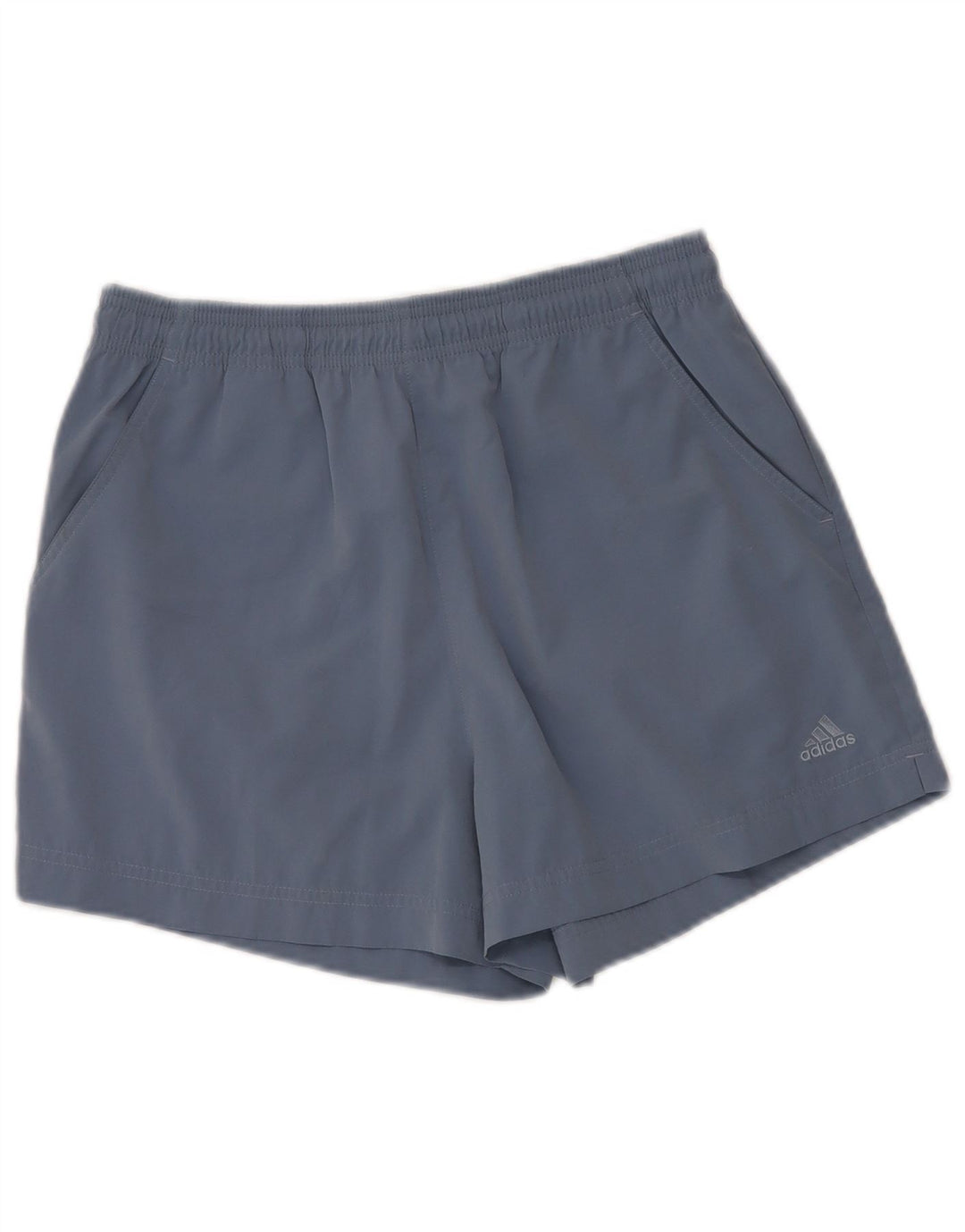 Adidas Damen Sportshorts UK 12 Mittelblaues Polyester