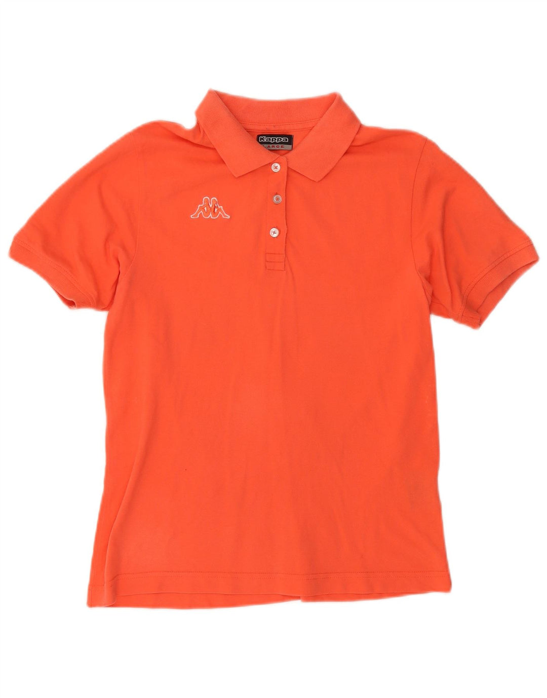 Kappa Damen Poloshirt UK 16 Large Orange Baumwolle