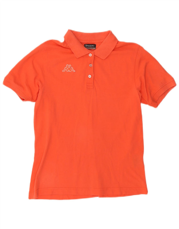 Kappa Damen Poloshirt UK 16 Large Orange Baumwolle