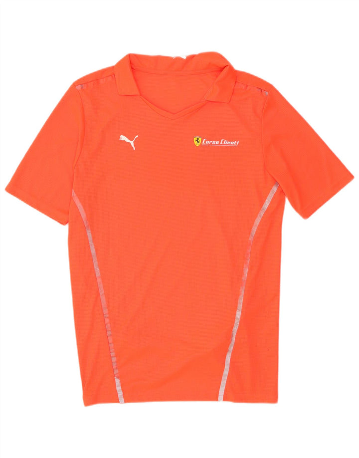 Puma Herren Poloshirt Small Orange Polyester