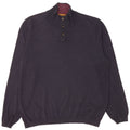 Ted Baker Herren-Pullover mit Knopfkragen, Größe 6 2XL, marineblaue Wolle