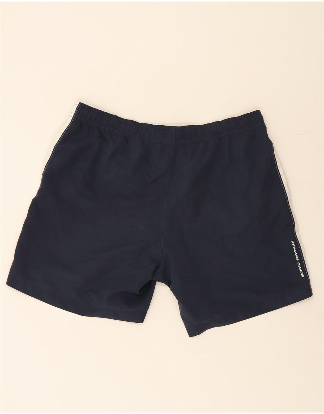 Sergio Tacchini Herren Sportshorts 2XL Marineblau Colourblock Polyester