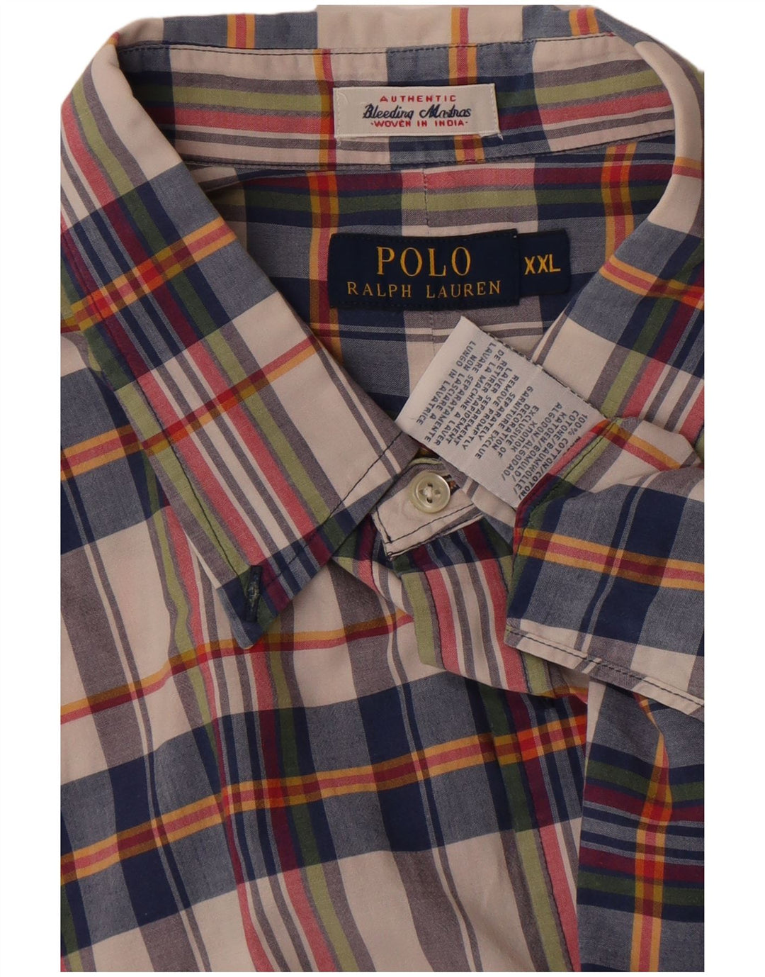 Polo Ralph Lauren Herren-Kurzarmhemd 2XL aus mehrfarbig karierter Baumwolle