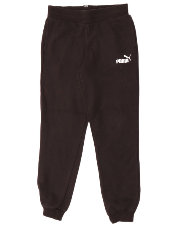 Puma Jungen-Trainingshose, Jogginghose, 11–12 Jahre, schwarze Baumwolle
