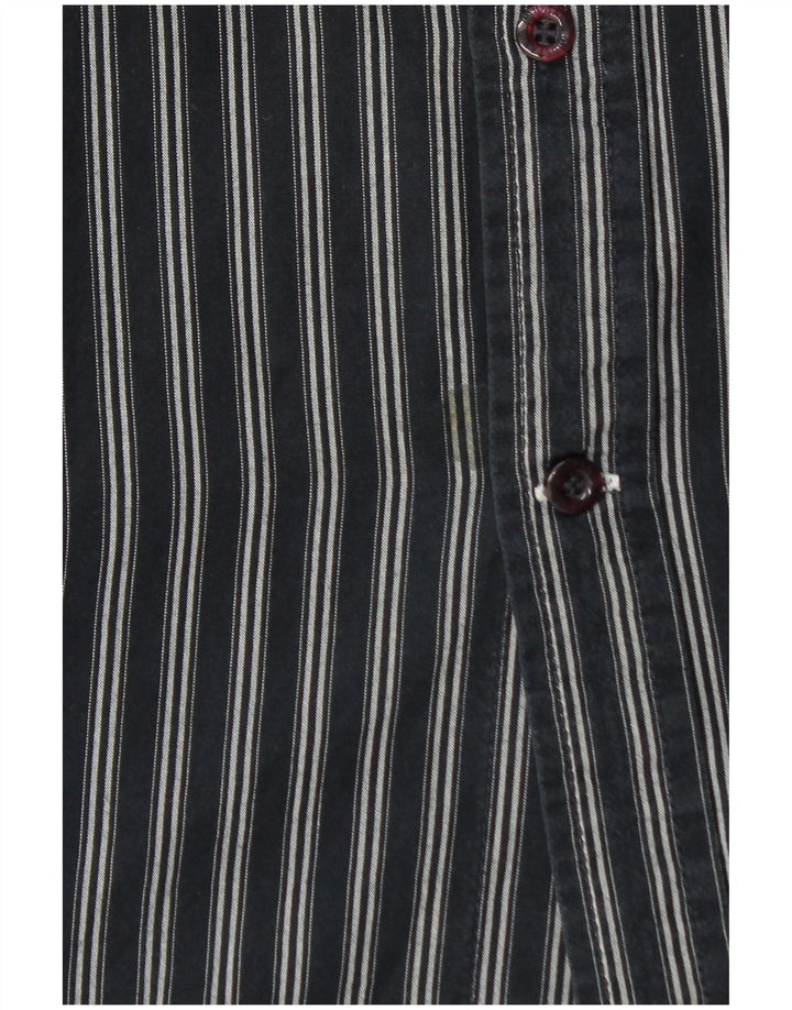 MUSTANG Herrenhemd, groß, schwarz gestreift, Baumwolle