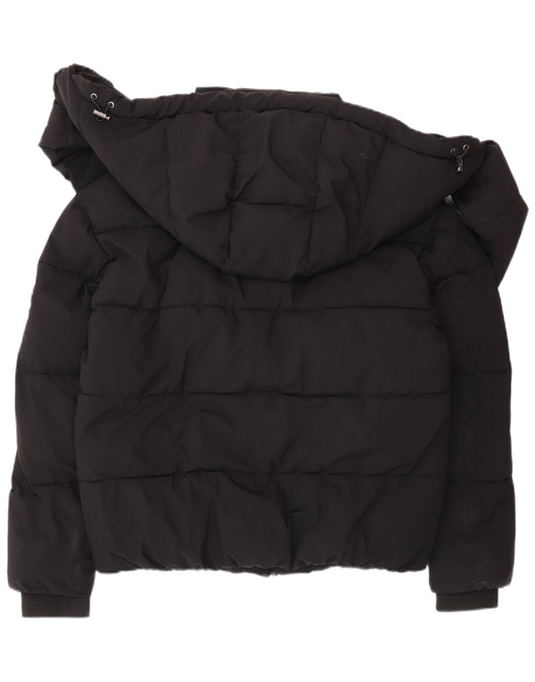 Dkny Damen Kapuzenjacke, wattiert, UK 6, XS, Schwarz, Polyester, Winter