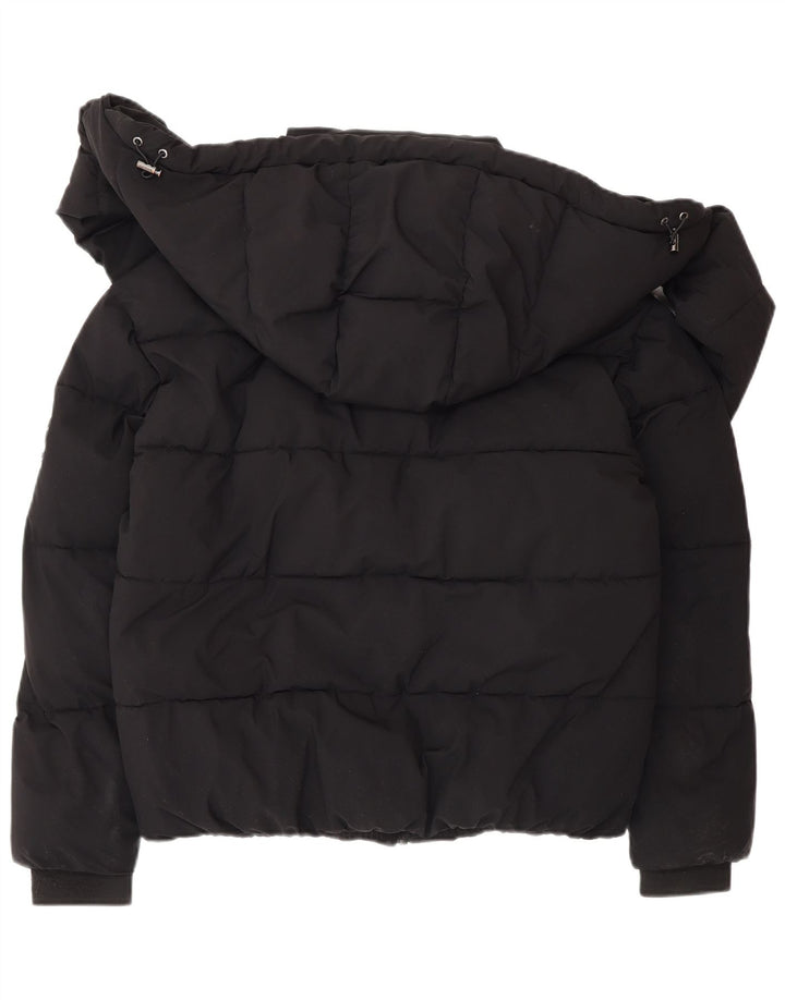 Dkny Damen Kapuzenjacke, wattiert, UK 6, XS, Schwarz, Polyester, Winter