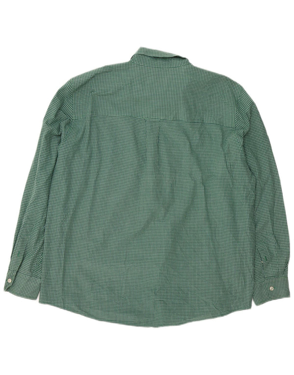Chaps Herren-Hemd, pflegeleicht, XL, grün kariert, Baumwolle