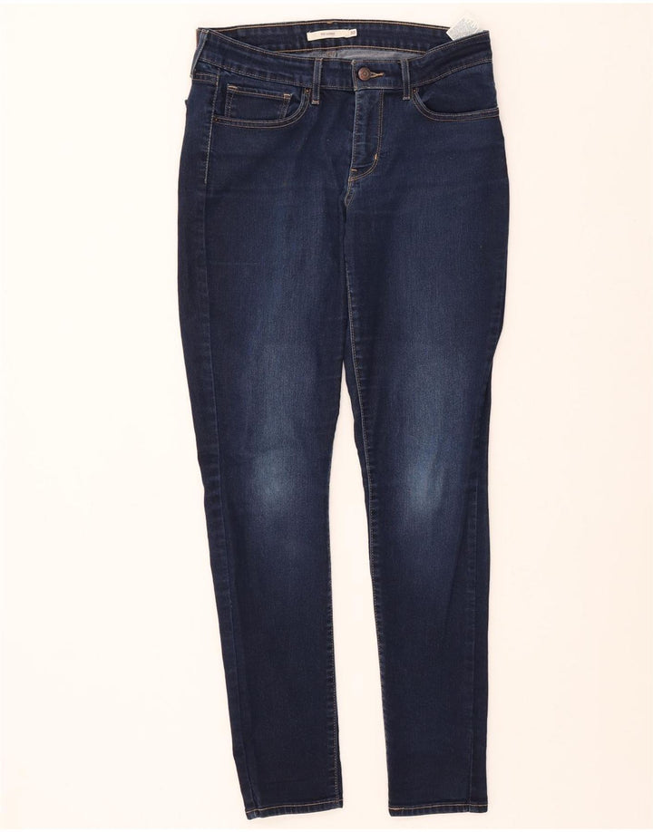 LEVI'S Damen 711 Skinny Jeans W30 L32 Marineblaue Baumwolle