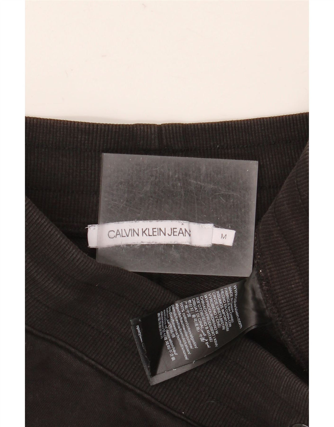 Calvin Klein Damen Graphic Sport Shorts UK 14 Mittelschwarze Baumwolle