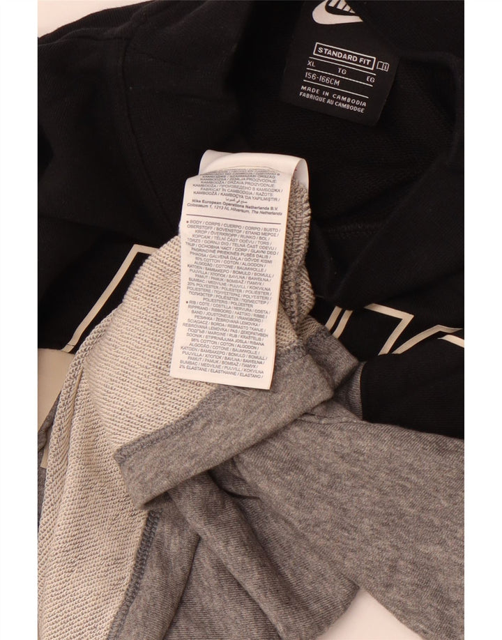 NIKE Mädchen Crop Standard Fit Sweatshirt Pullover 13–14 Jahre XL Grau