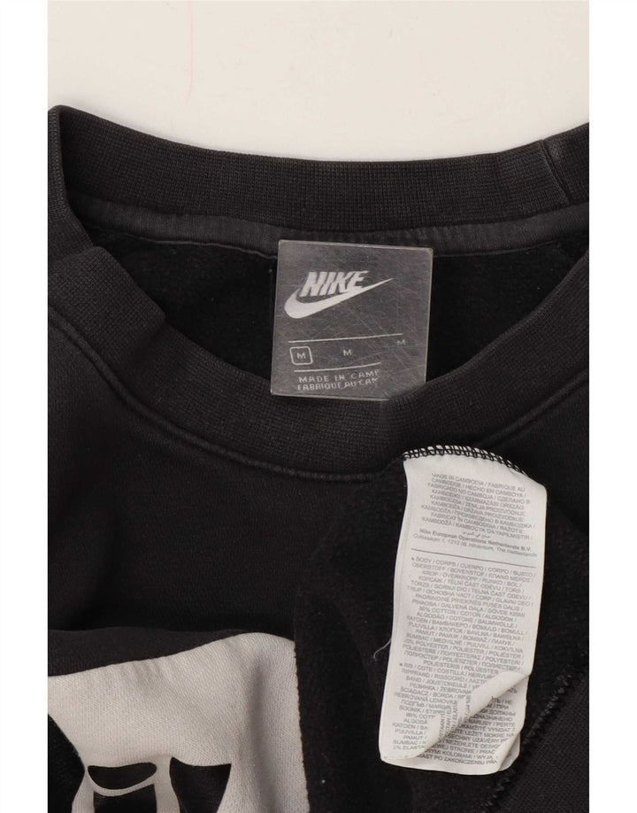 Nike Herren-Sweatshirt mit Grafik, mittelgroß, Schwarz, Colourblock-Baumwolle