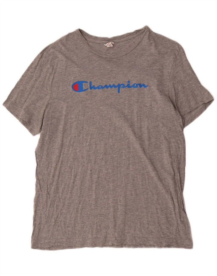 Champion Herren Grafik T-Shirt Top XL Grau