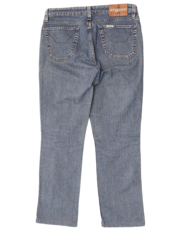 Jeckerson Damen Straight Jeans W30 L26 Blaue Baumwolle