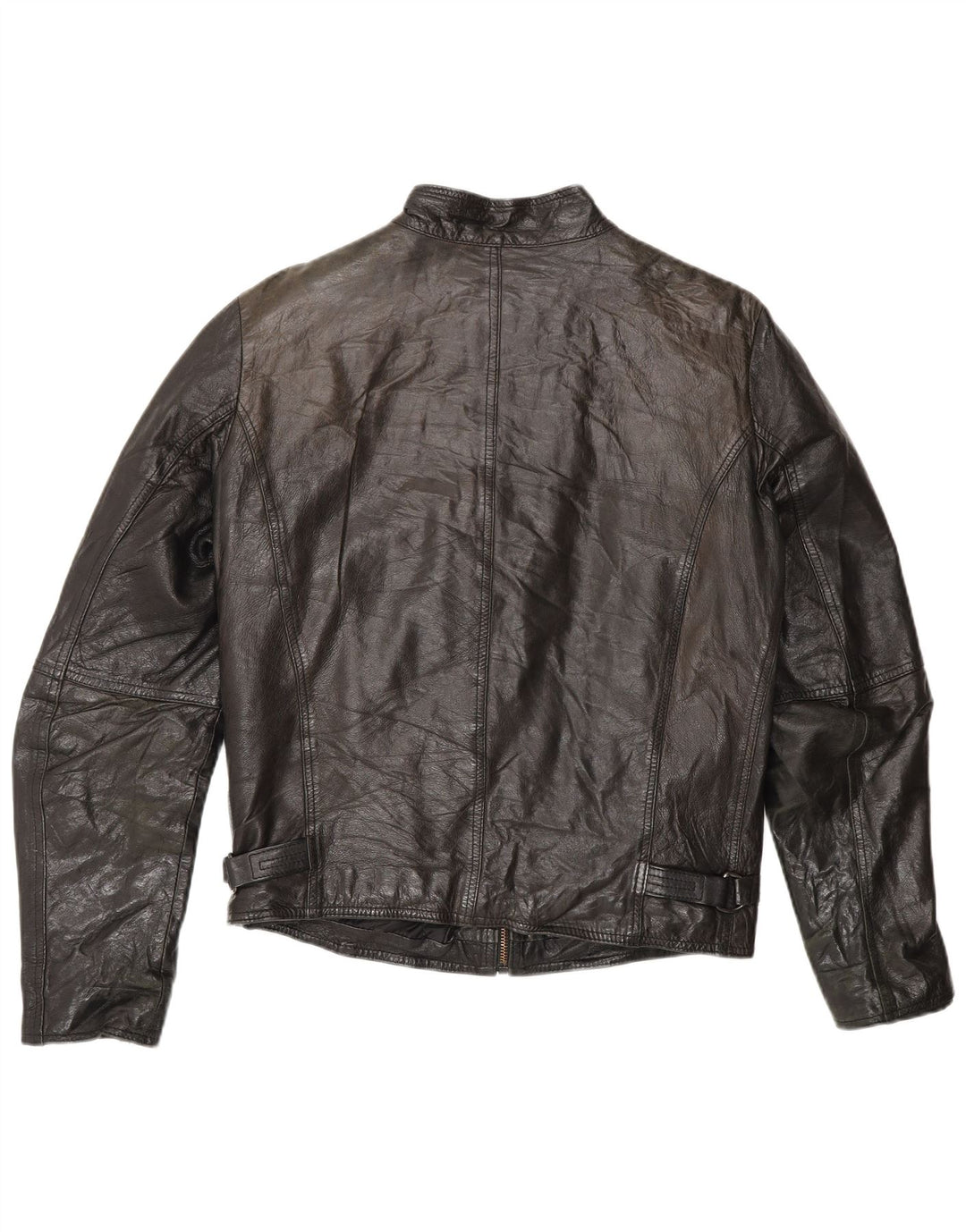 Rifle Womens Leder Racer Jacke Uk 14 Medium Schwarz
