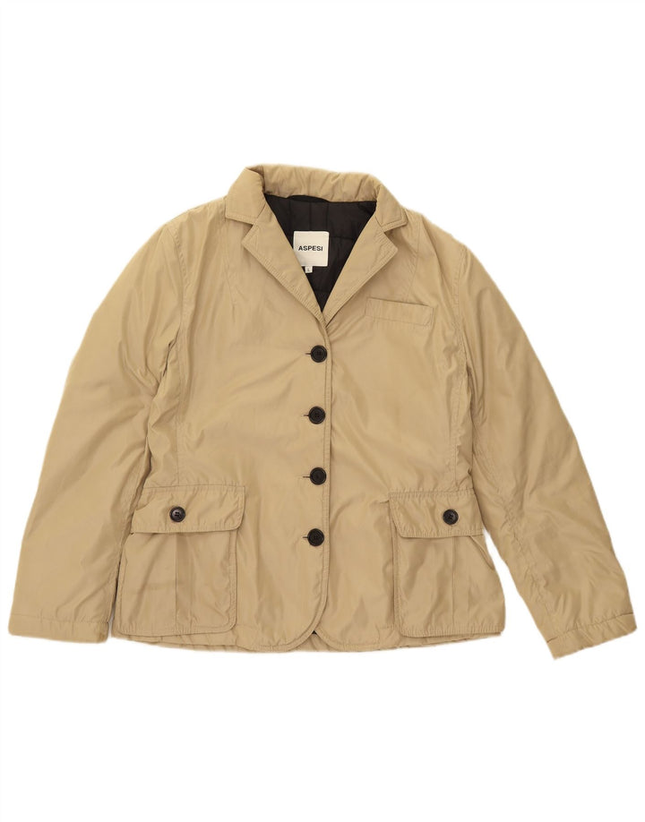 Aspesi Damen Utility-Jacke UK 14 Large Beige Polyester