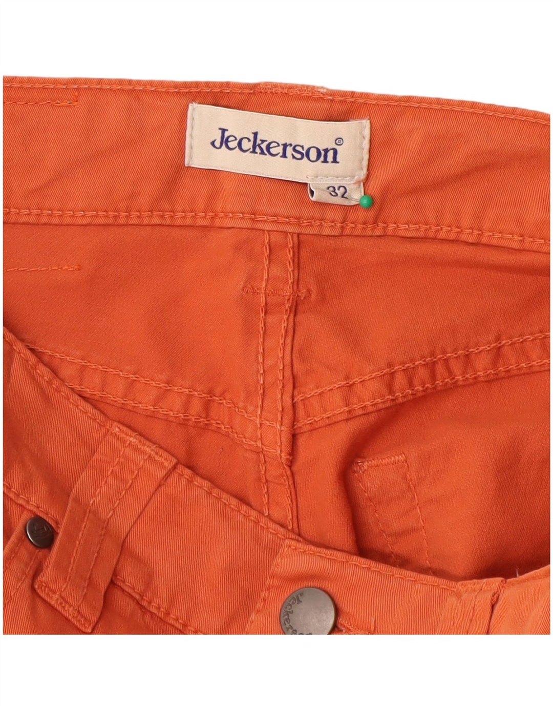 Jeckerson Damen Slim Freizeithose W32 L32 Orange Baumwolle