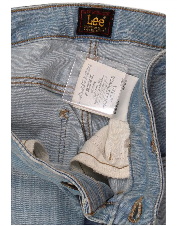 LEE Damen Scarlett High Skinny Jeans W32 L28 Blaue Baumwolle