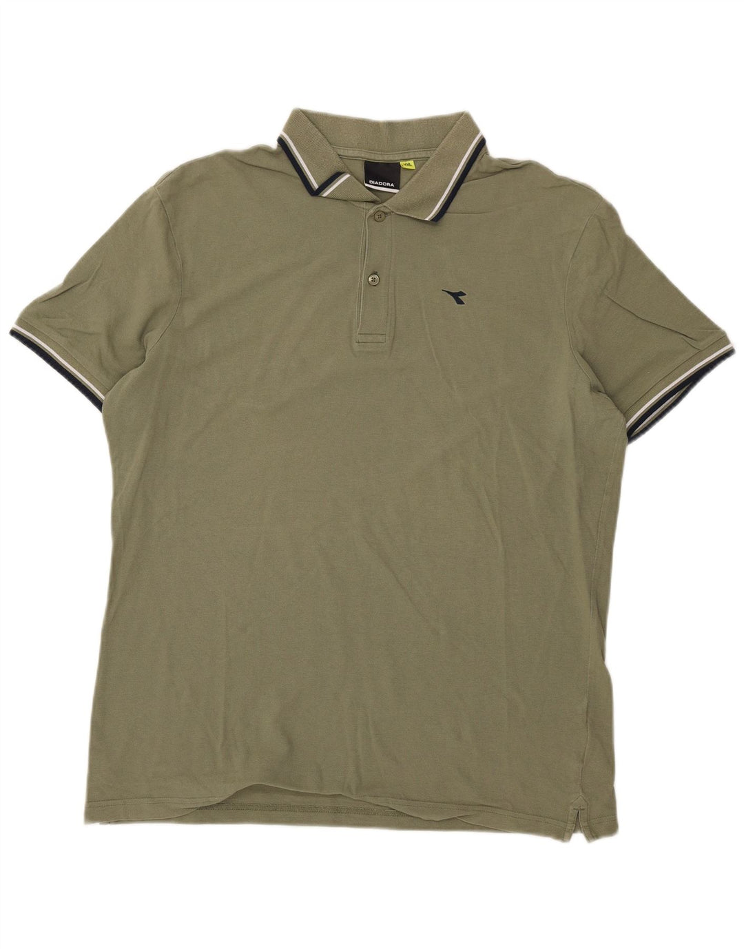Diadora Herren Poloshirt 2XL Khaki Baumwolle