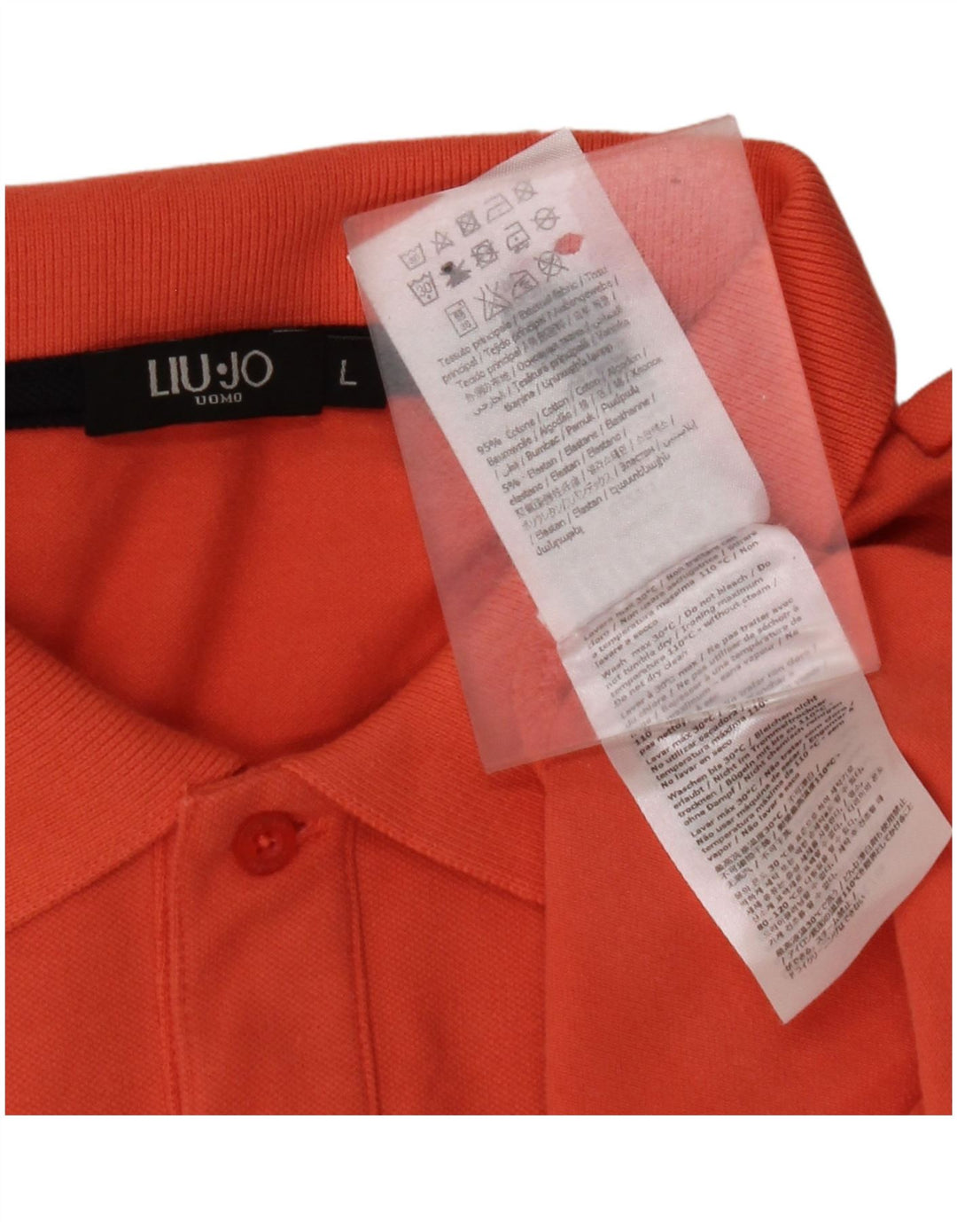 LIU JO Herren-Poloshirt, große Baumwolle, Orange