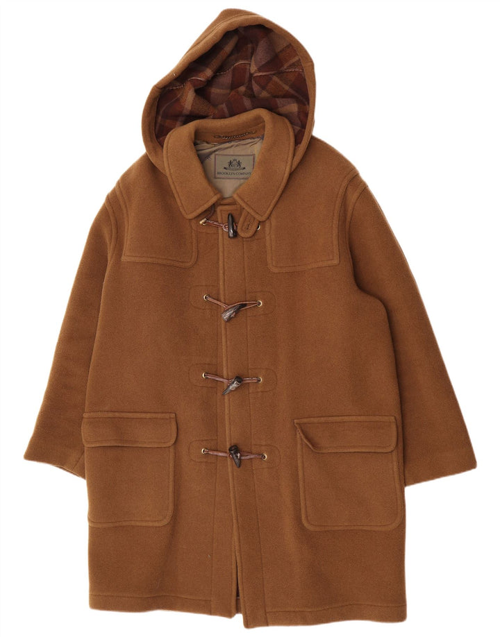 Brooklyn Herren-Dufflecoat mit Kapuze IT 52 XL, braune Wolle