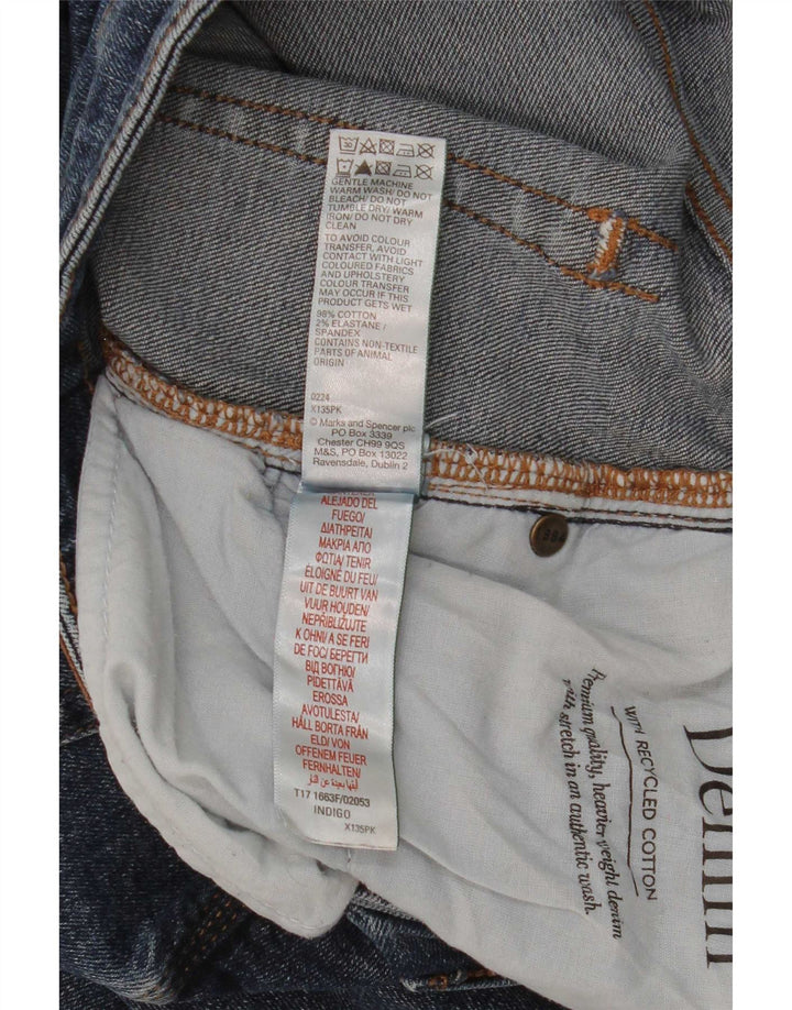 Marks & Spencer Herren Straight Jeans SW38 L31 Blaue Baumwolle