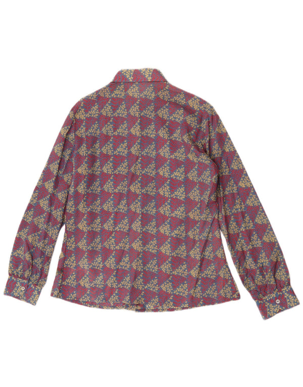 Vintage Damenhemd UK 18 XL Mehrfarbig Geometrisch