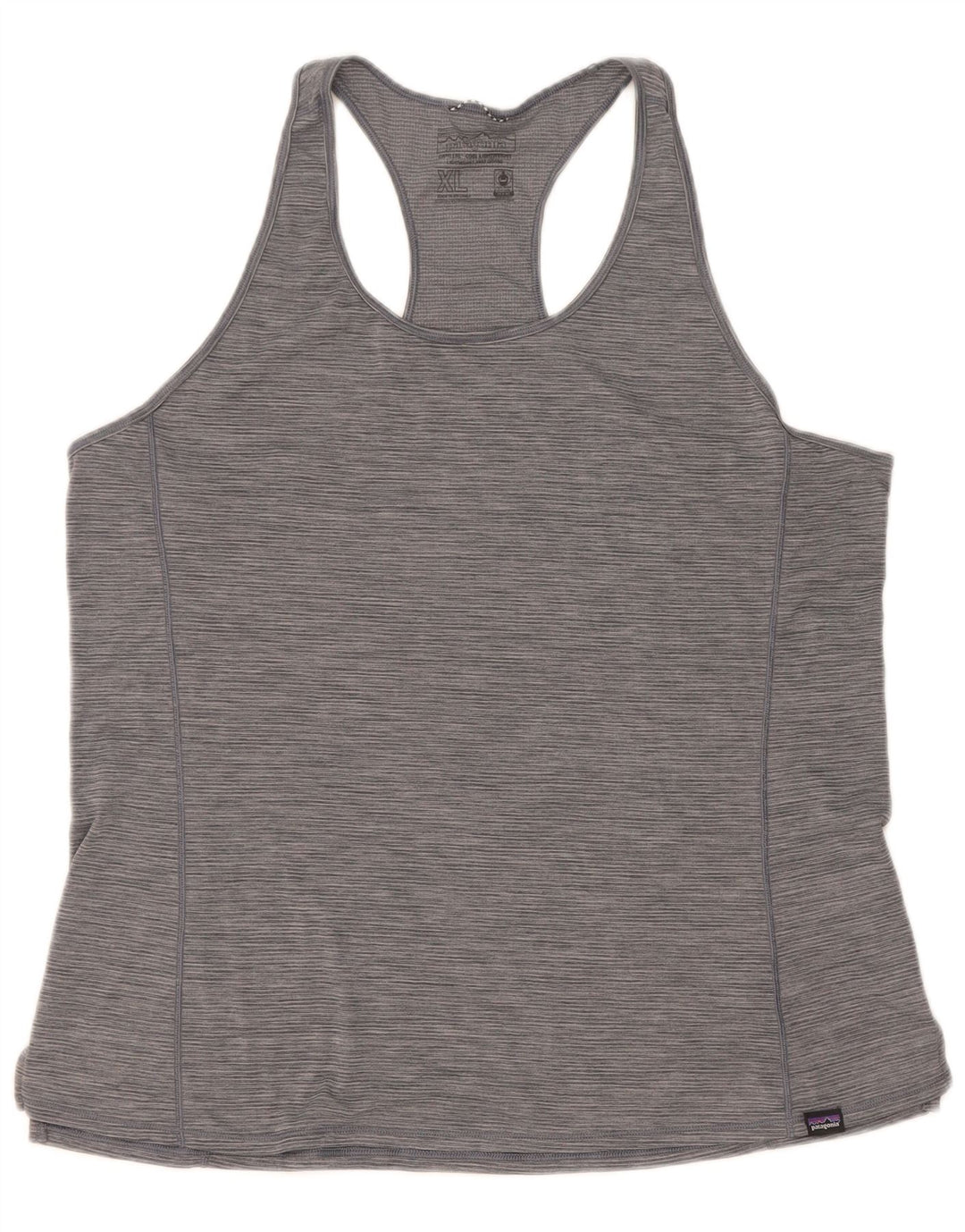 Patagonia Damen Weste Top UK 18 XL Grau geflecktes Polyester
