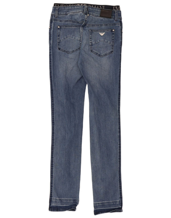 Emporio Armani Boys Slim Jeans 14-15 Years W30 L33 Blue Cotton