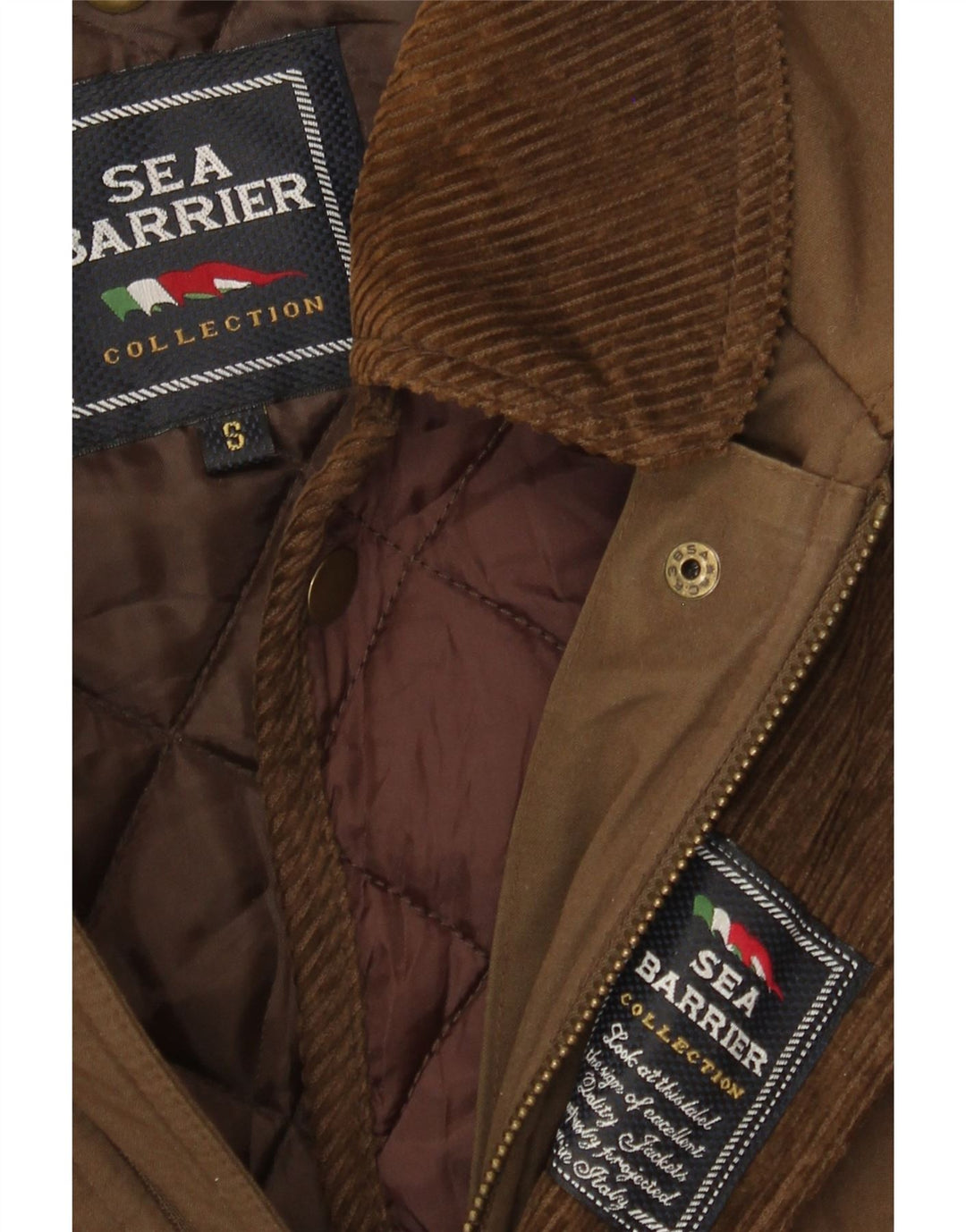 Sea Barrier Herren Loose Fit Windjacke UK 36 Small Braun