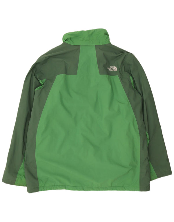 The North Face Herren-Windbreaker-Jacke, UK 42, XL, grünes Colourblock-Nylon