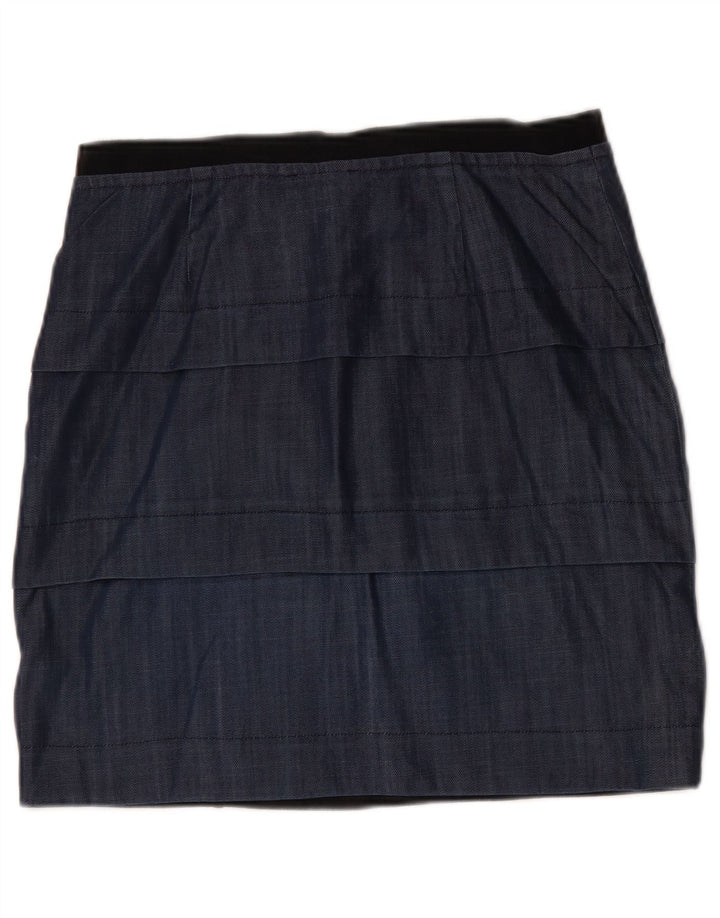 Max&Co. Damen-Schößchenrock, Größe L, W32, Marineblau, Viskose