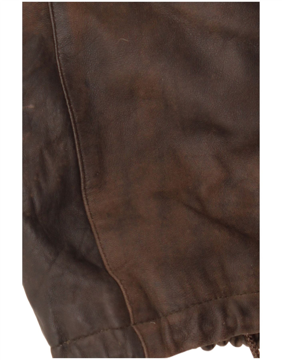 VINTAGE Damen Ledermantel mit Kapuze EU 38 Mittelbraunes Leder