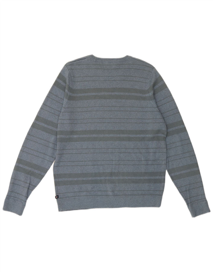 Marks & Spencer Herren-Pullover Harbor mit Rundhalsausschnitt, mittelgestreift, Blau