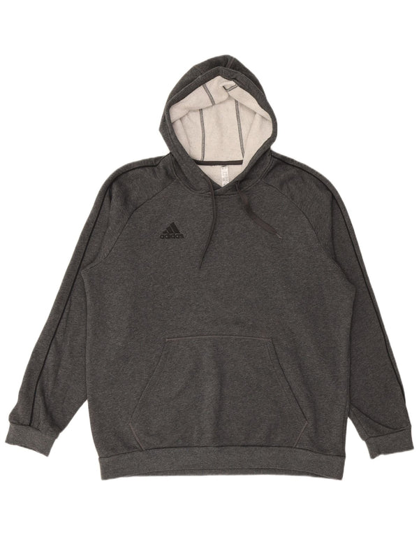 ADIDAS Herren Kapuzenpullover XL Grau Baumwolle