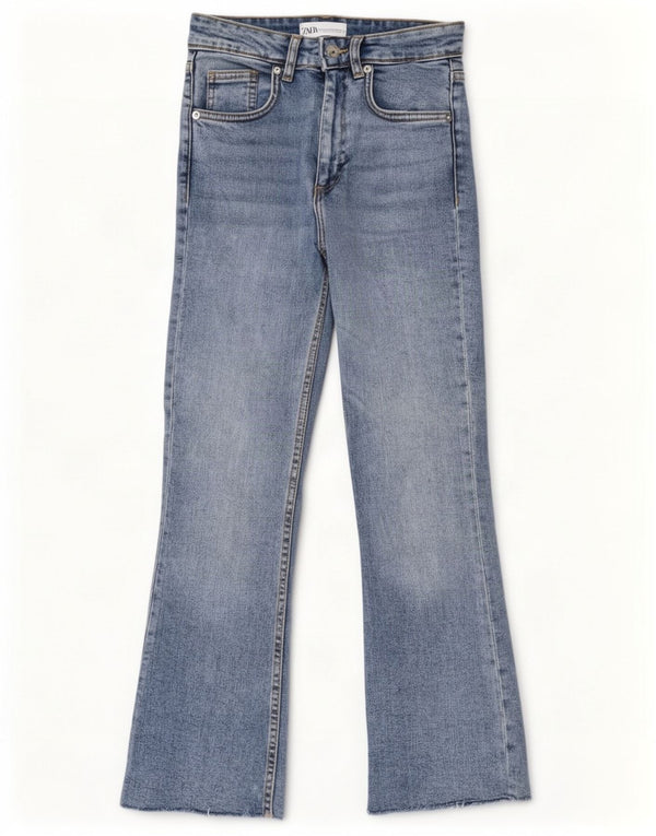 Zara Damen Schlagjeans EU 34 2XS W24 L26 Blau