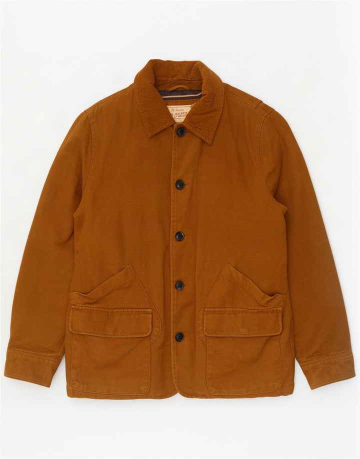Fat Face Herren-Utility-Jacke, UK 38, mittelbraune Baumwolle