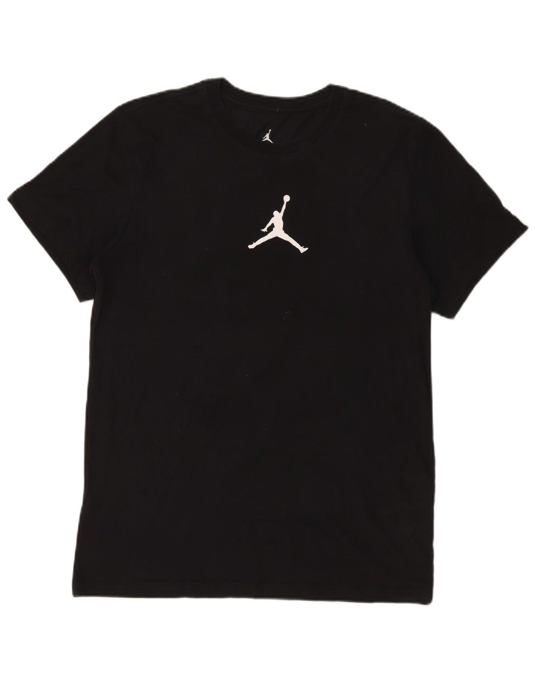 Jordan Herren Dri Fit T-Shirt Top aus mittelschwarzer Baumwolle