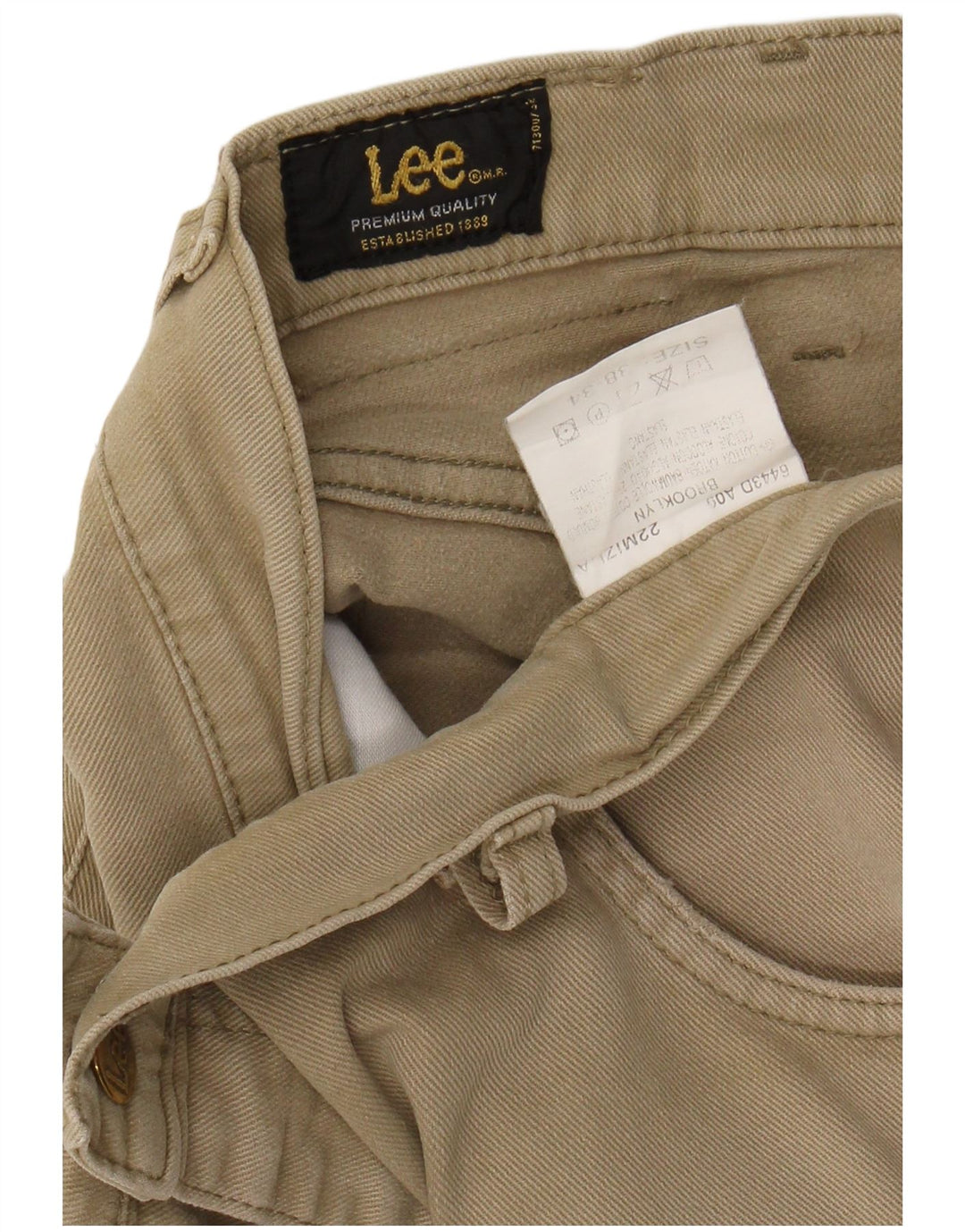 LEE Herren Brooklyn Straight Freizeithose W38 L31 Khaki Baumwolle