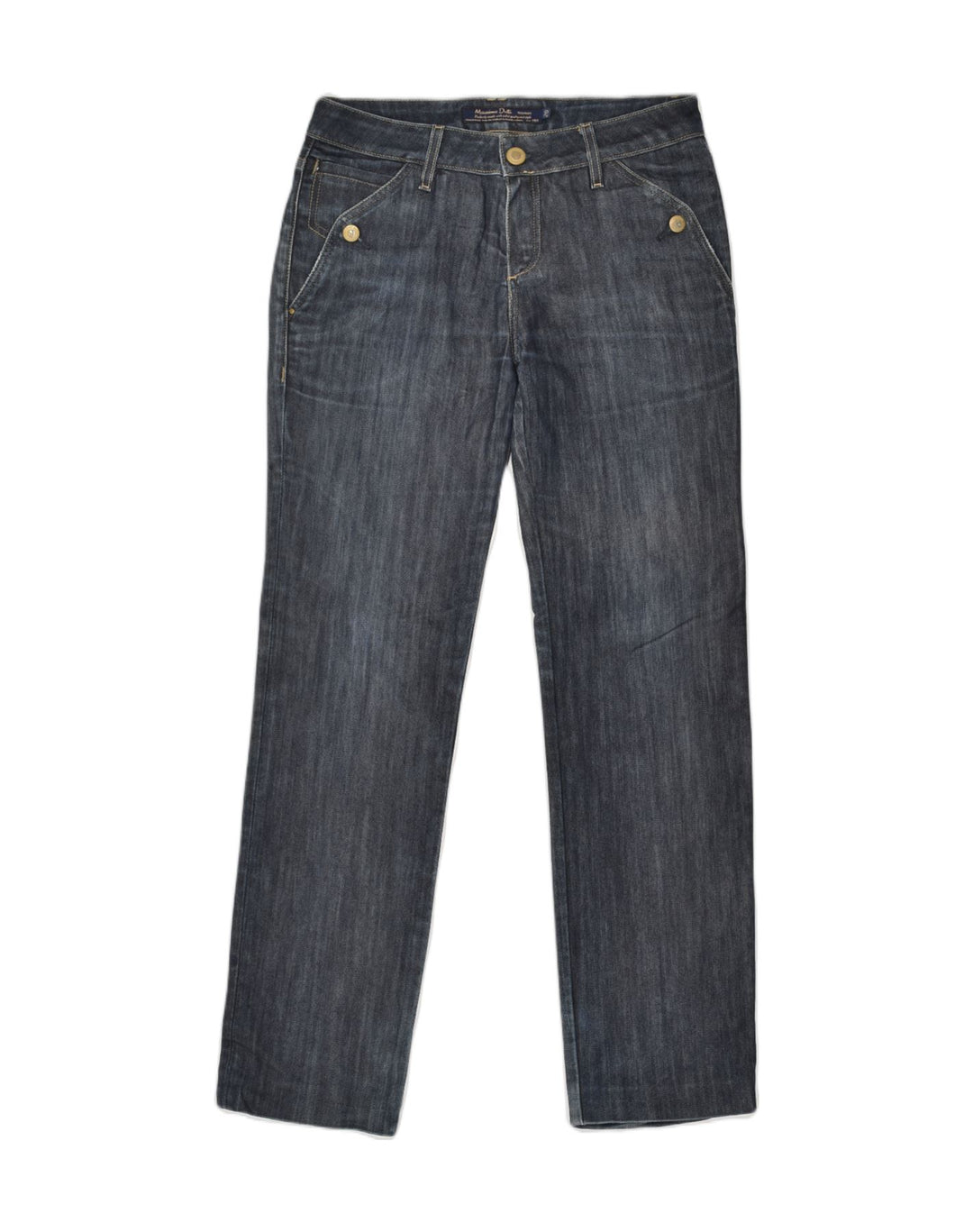 MASSIMO DUTTI Womens Straight Jeans W28 L28  Navy Blue Cotton | Vintage Massimo Dutti | Thrift | Second-Hand Massimo Dutti | Used Clothing | Messina Hembry 