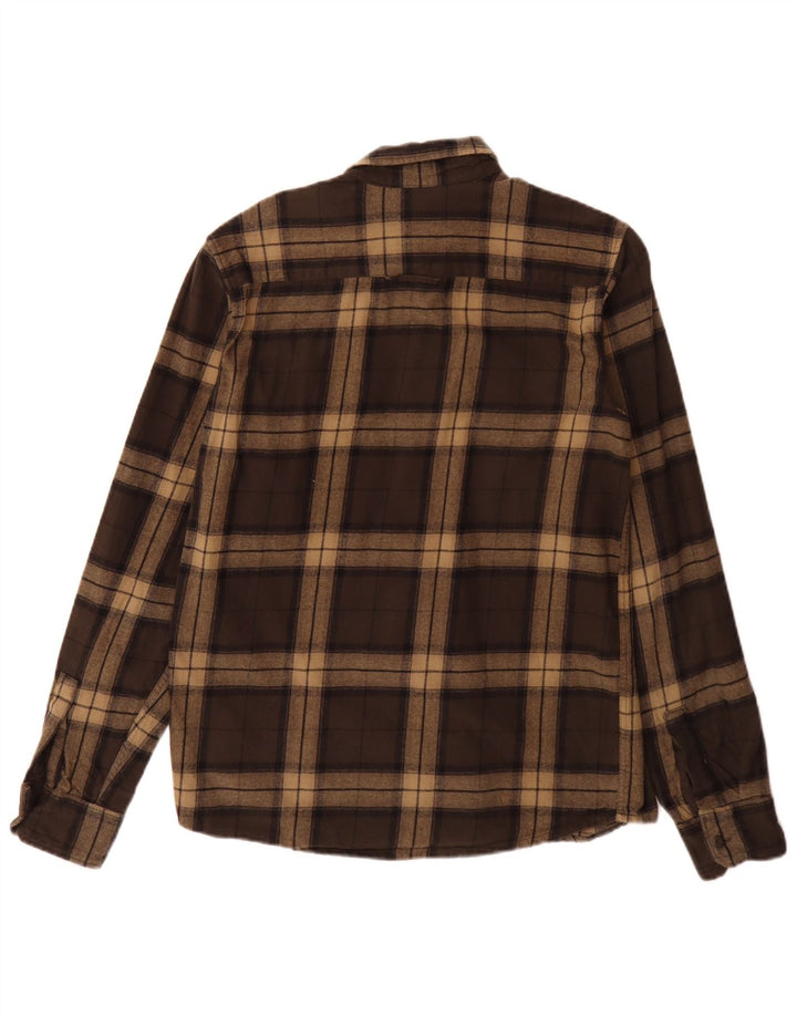 Dickies Herren-Flanellhemd, klein, braun, kariert, Baumwolle