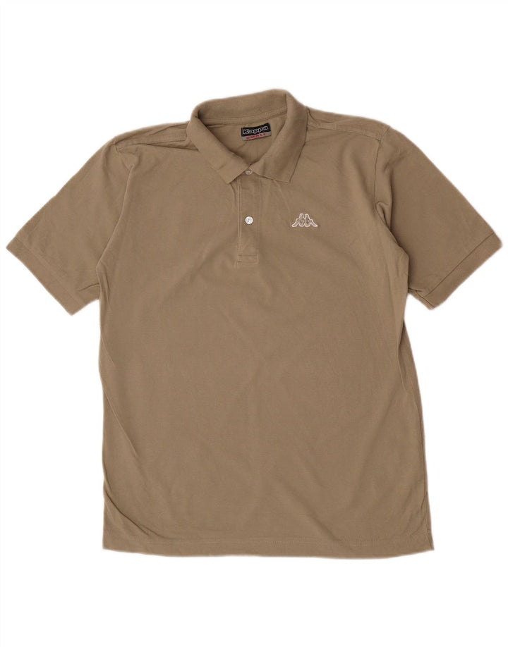 Kappa Herren Poloshirt Small Beige Baumwolle
